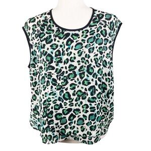 CAbi #3260 Jungle Top Bamboo Forest Cheetah Envy Print Size Medium Sleeveless